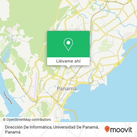 Mapa de Dirección De Informática,  Universidad De Panamá