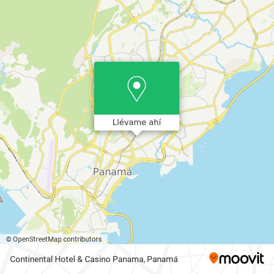 Mapa de Continental Hotel & Casino Panama