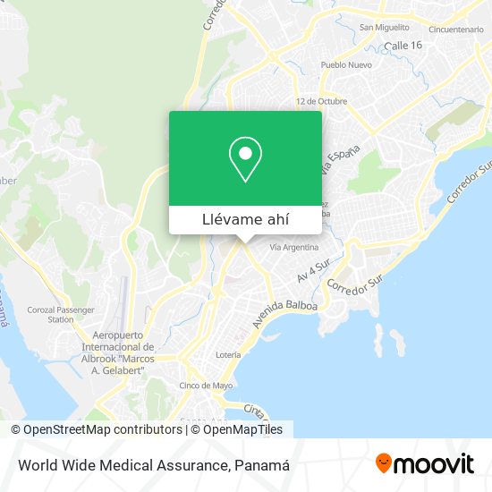 Mapa de World Wide Medical Assurance