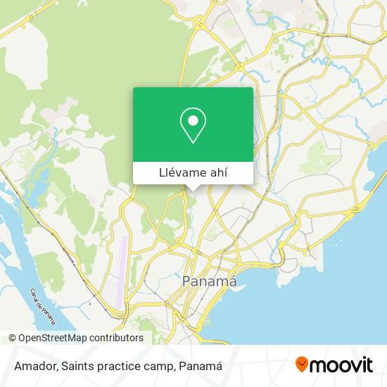 Mapa de Amador, Saints practice camp