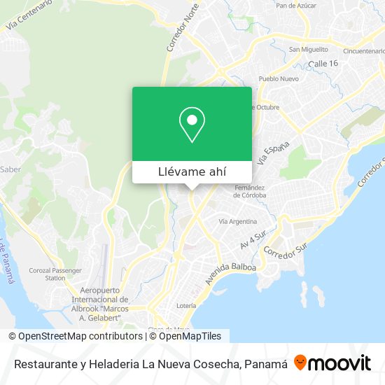 Mapa de Restaurante y Heladeria La Nueva Cosecha