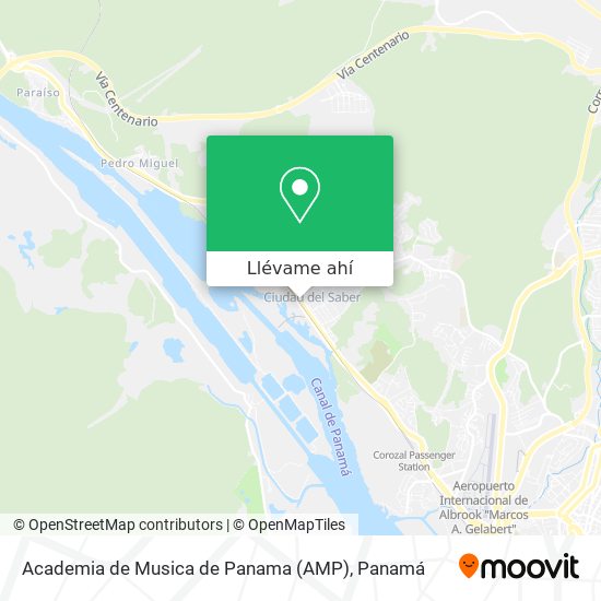 Mapa de Academia de Musica de Panama (AMP)
