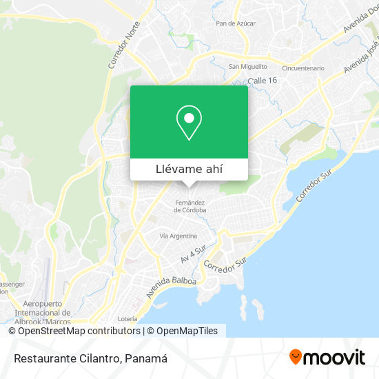 Mapa de Restaurante Cilantro