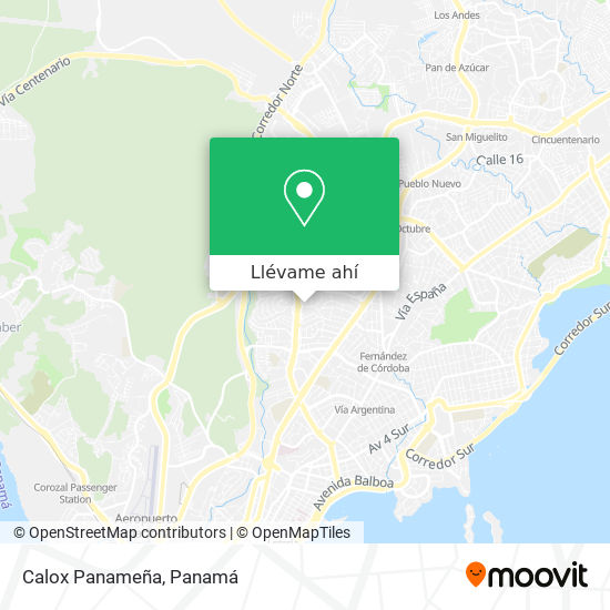 Mapa de Calox Panameña