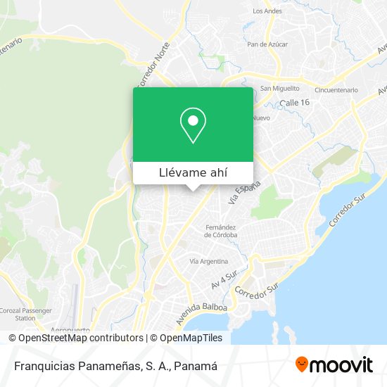 Mapa de Franquicias Panameñas, S. A.