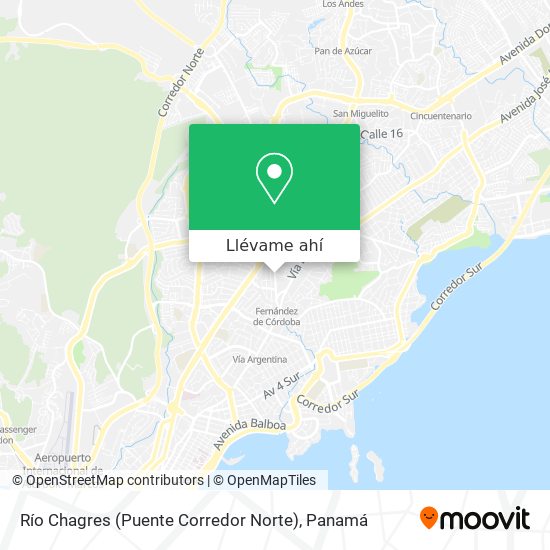 Mapa de Río Chagres (Puente Corredor Norte)