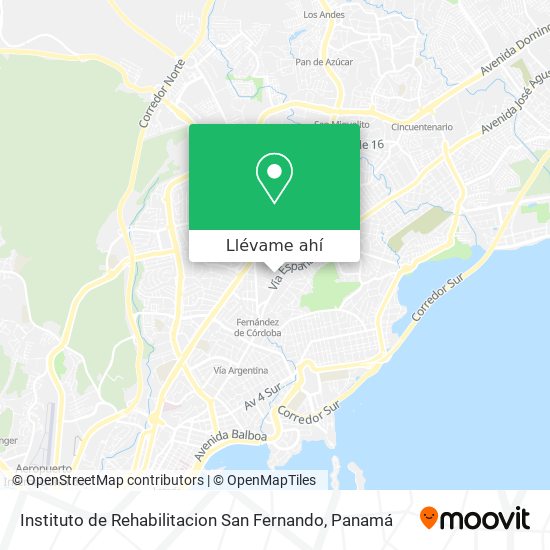Mapa de Instituto de Rehabilitacion San Fernando