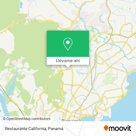 Mapa de Restaurante California