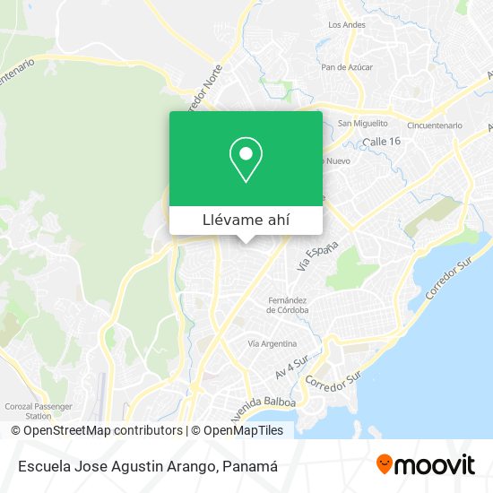 Mapa de Escuela Jose Agustin Arango