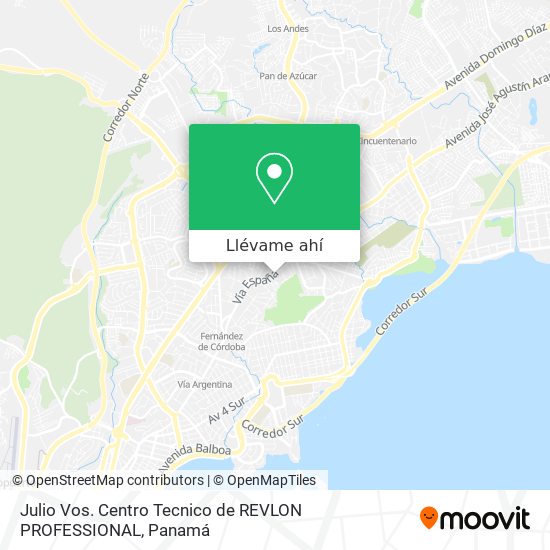Mapa de Julio Vos. Centro Tecnico de REVLON PROFESSIONAL