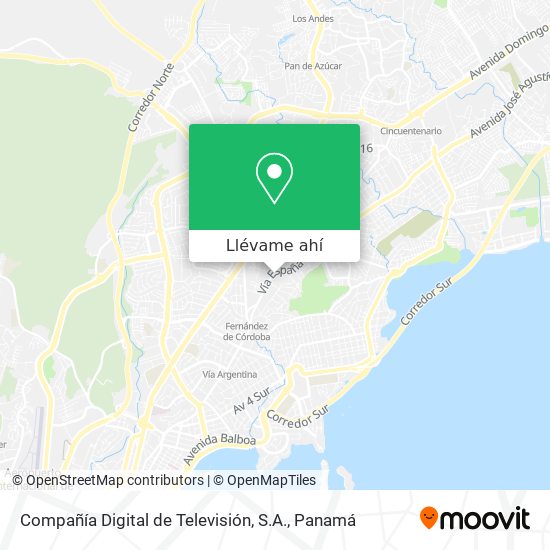 Mapa de Compañía Digital de Televisión, S.A.