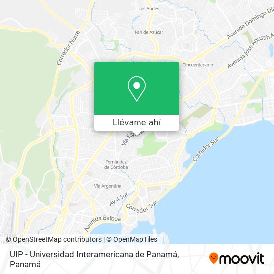 Mapa de UIP - Universidad Interamericana de Panamá