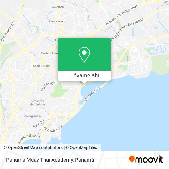 Mapa de Panama Muay Thai Academy