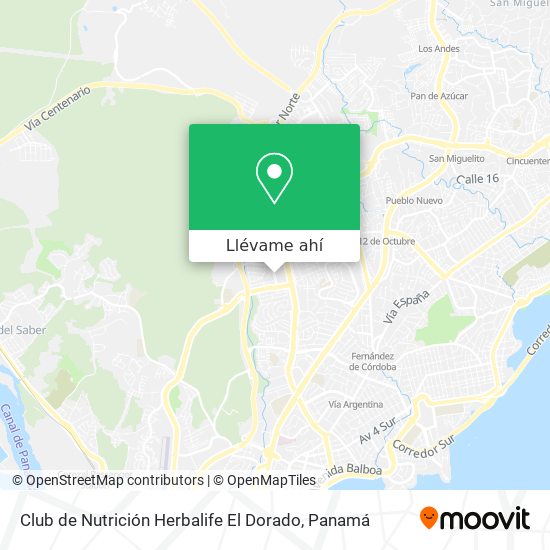 Mapa de Club de Nutrición Herbalife El Dorado