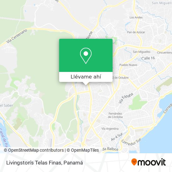 Mapa de Livingston's Telas Finas