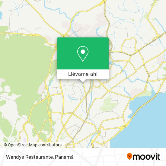Mapa de Wendys Restaurante