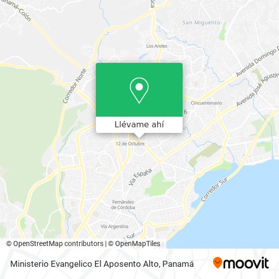 Mapa de Ministerio Evangelico El Aposento Alto