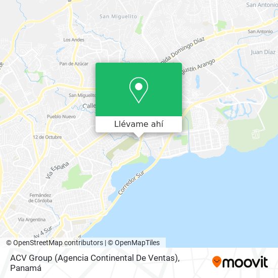 Mapa de ACV Group (Agencia Continental De Ventas)