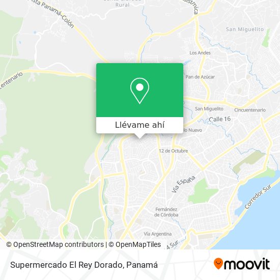 Mapa de Supermercado El Rey Dorado
