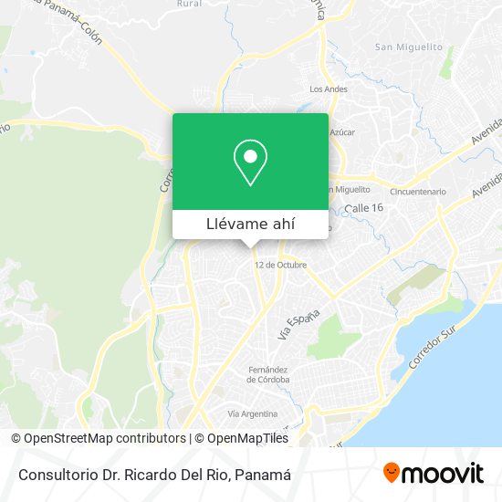 Mapa de Consultorio Dr. Ricardo Del Rio