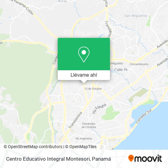 Mapa de Centro Educativo Integral Montesori