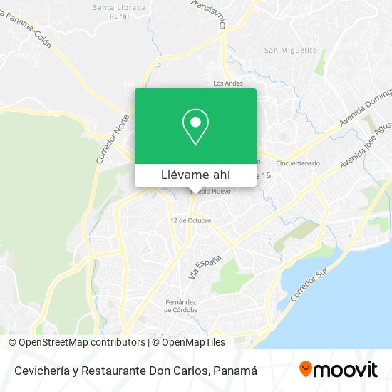Mapa de Cevichería y Restaurante Don Carlos