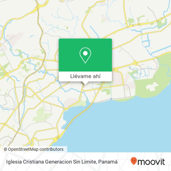 Mapa de Iglesia Cristiana Generacion Sin Limite