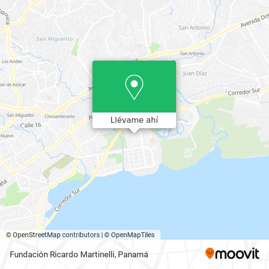 Mapa de Fundación Ricardo Martinelli