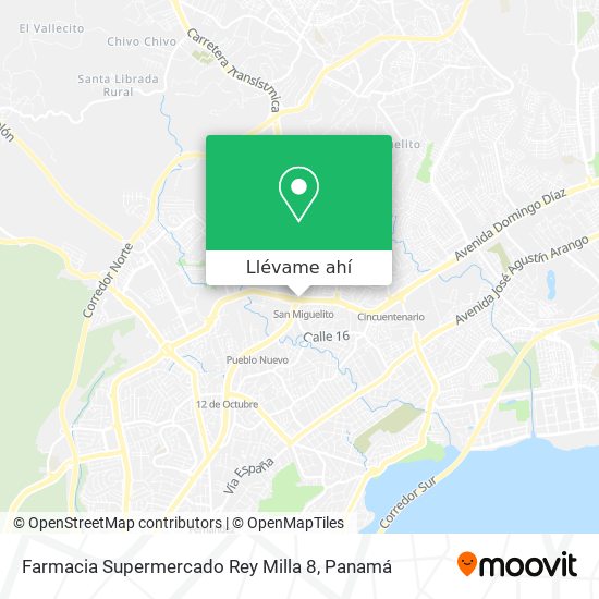 Mapa de Farmacia Supermercado Rey Milla 8