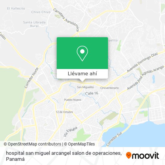 Mapa de hospital san miguel arcangel salon de operaciones