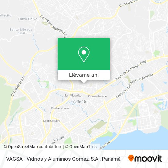 Mapa de VAGSA - Vidrios y Aluminios Gomez, S.A.