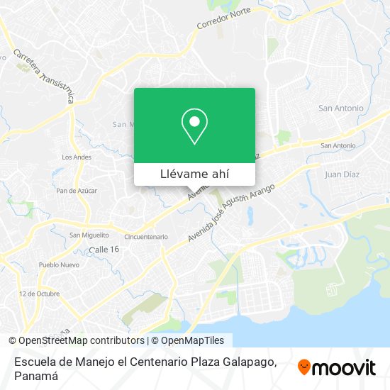 Mapa de Escuela de Manejo el Centenario Plaza Galapago