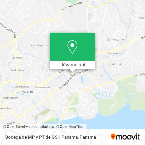 Mapa de Bodega de MP y PT de GSK Panamá