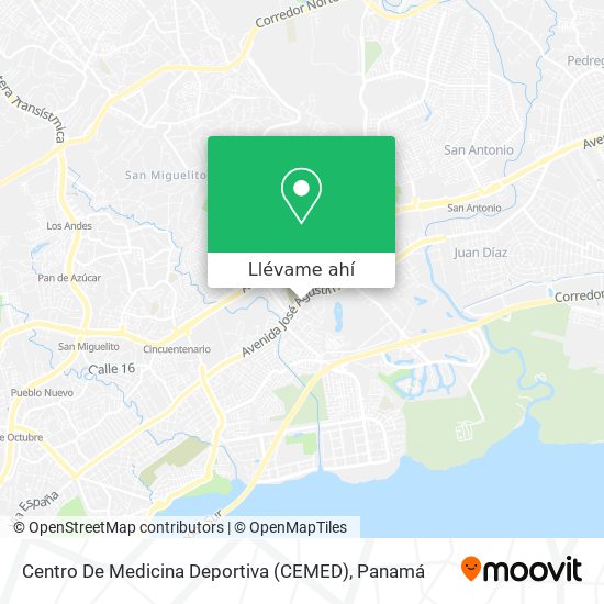 Mapa de Centro De Medicina Deportiva  (CEMED)