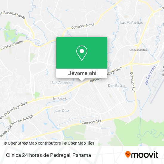 Mapa de Clinica 24 horas de Pedregal