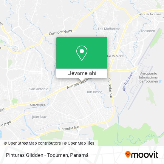 Mapa de Pinturas Glidden - Tocumen