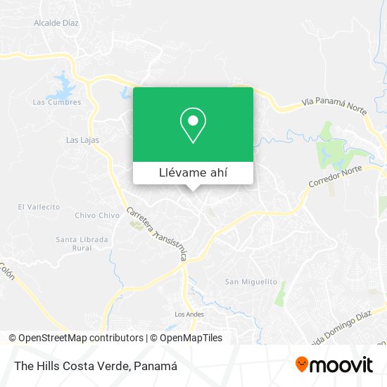 Mapa de The Hills Costa Verde