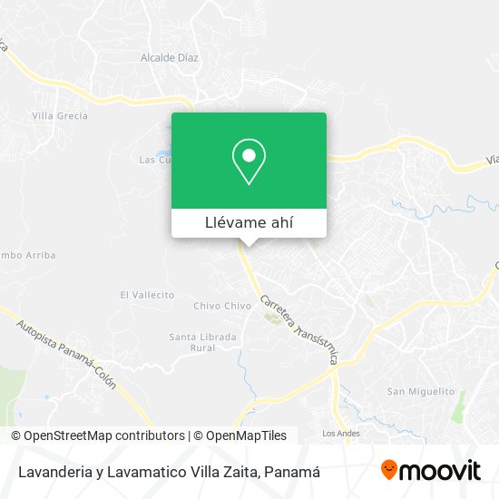 Mapa de Lavanderia y Lavamatico Villa Zaita