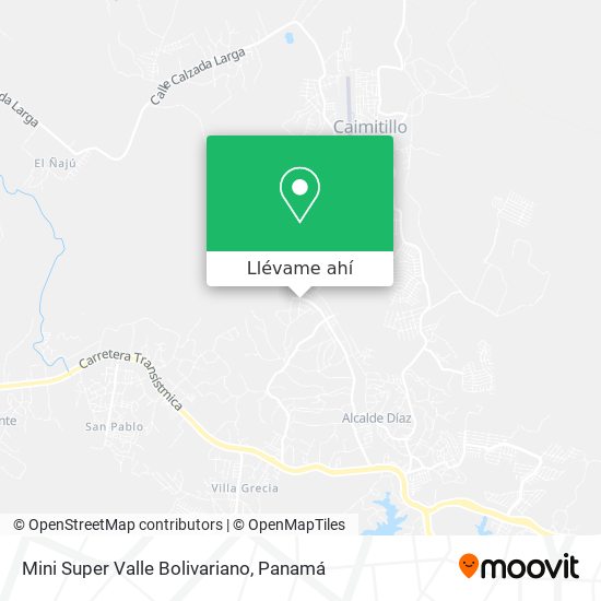 Mapa de Mini Super Valle Bolivariano