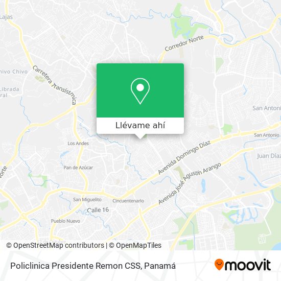 Mapa de Policlinica Presidente Remon CSS