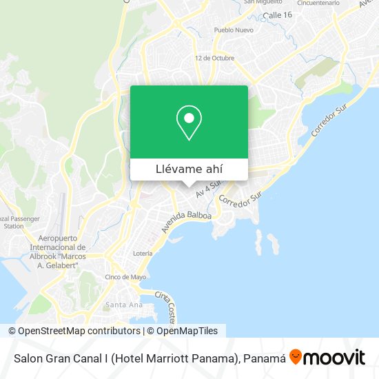 Mapa de Salon Gran Canal I (Hotel Marriott Panama)