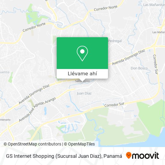 Mapa de GS Internet Shopping (Sucursal Juan Diaz)
