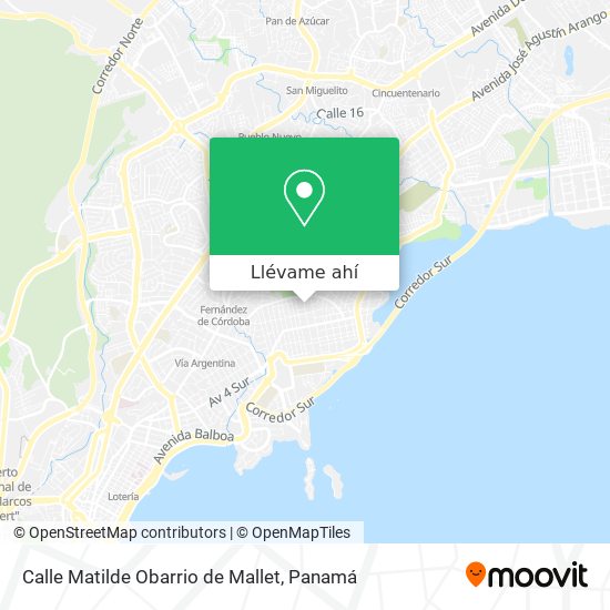 Mapa de Calle Matilde Obarrio de Mallet