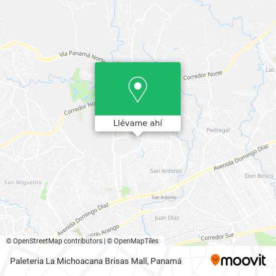 Mapa de Paleteria La Michoacana Brisas Mall