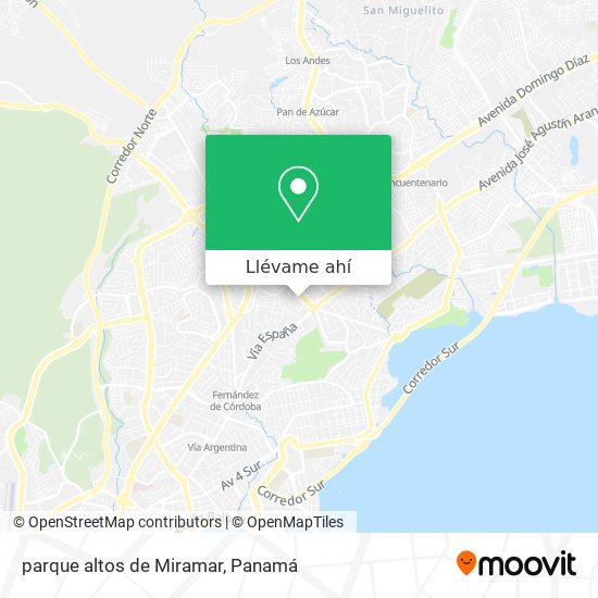 Mapa de parque altos de Miramar