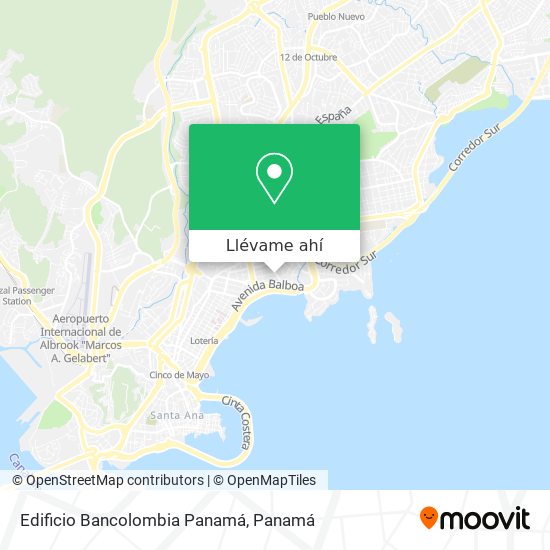 Mapa de Edificio Bancolombia Panamá