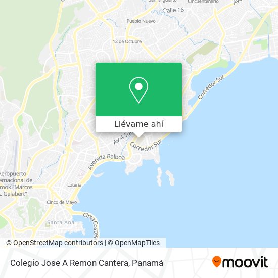 Mapa de Colegio Jose A Remon Cantera