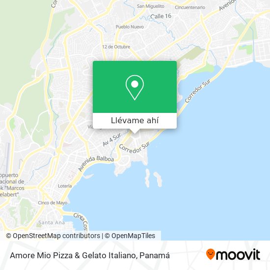 Mapa de Amore Mio Pizza & Gelato Italiano