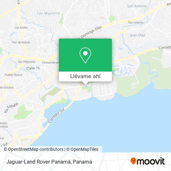 Mapa de Jaguar-Land Rover Panamá