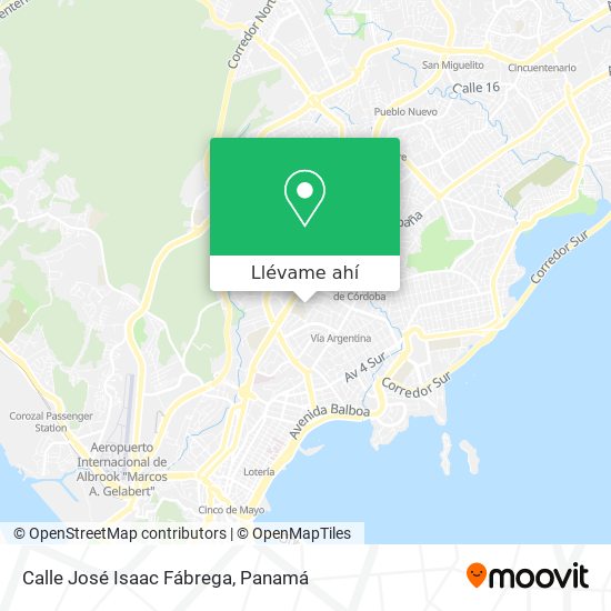 Mapa de Calle José Isaac Fábrega